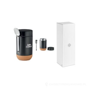 Dwuścienny pojemnik 400 ml BETTNA - czarny – zdjęcia produktu