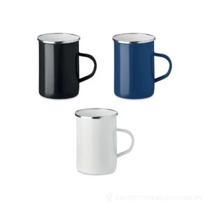 Metalowy emaliowany kubek SILVER