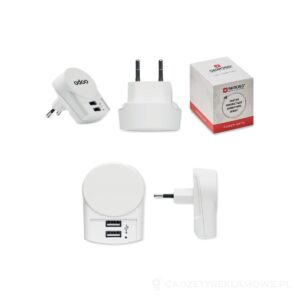 Ładowarka Euro USB (2xA) 12W EURO USB CHARGER 2XA