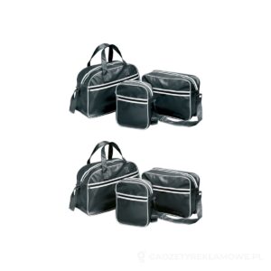 Torba sportowa, PVC VINTAGE - czarny – zdjęcia produktu