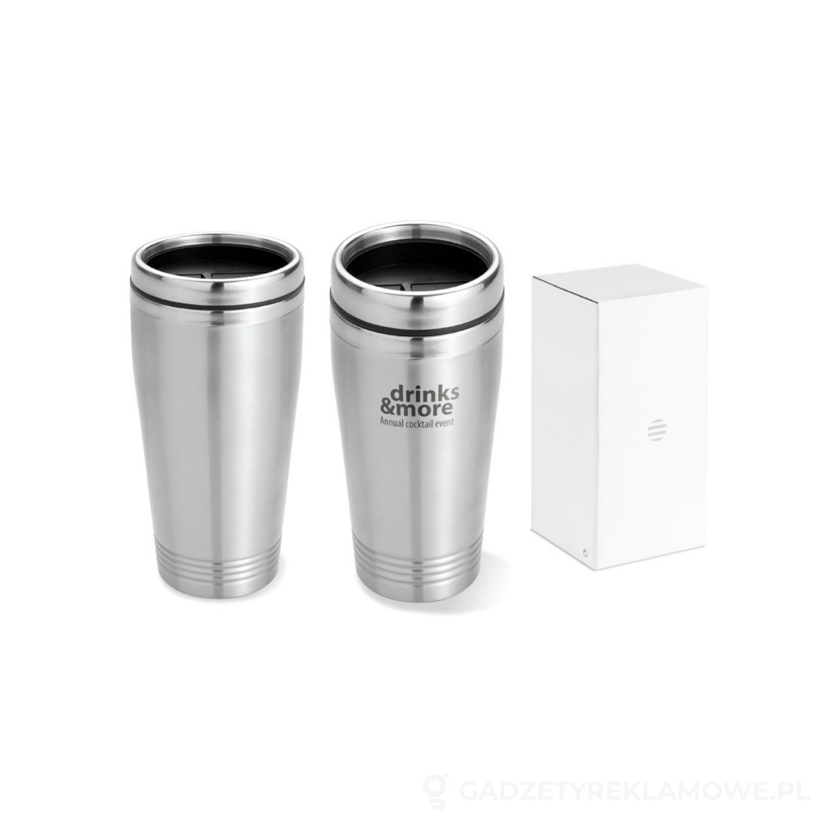 MO8125-16-wariantu-watermark Turystyczny kubek 400ml RODEODRIVE - srebrny matowy – zdjęcia produktu