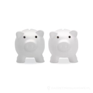 Świnka skarbonka. SOFTCO - biały – zdjęcia produktu
