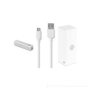 Powerbank w aluminium POWERALU - srebrny matowy – zdjęcia produktu