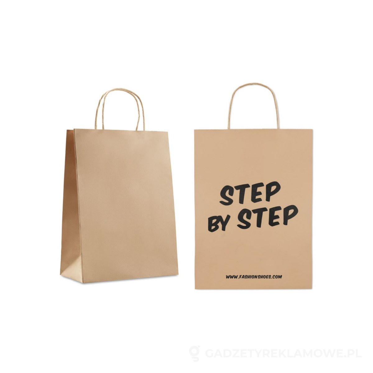 MO8809-13-wariantu-watermark Paprierowa torebka duż 150 gr PAPER LARGE - beżowy – zdjęcia produktu