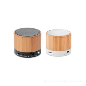 Głośnik bezprzew z bambusa ROUND BAMBOO