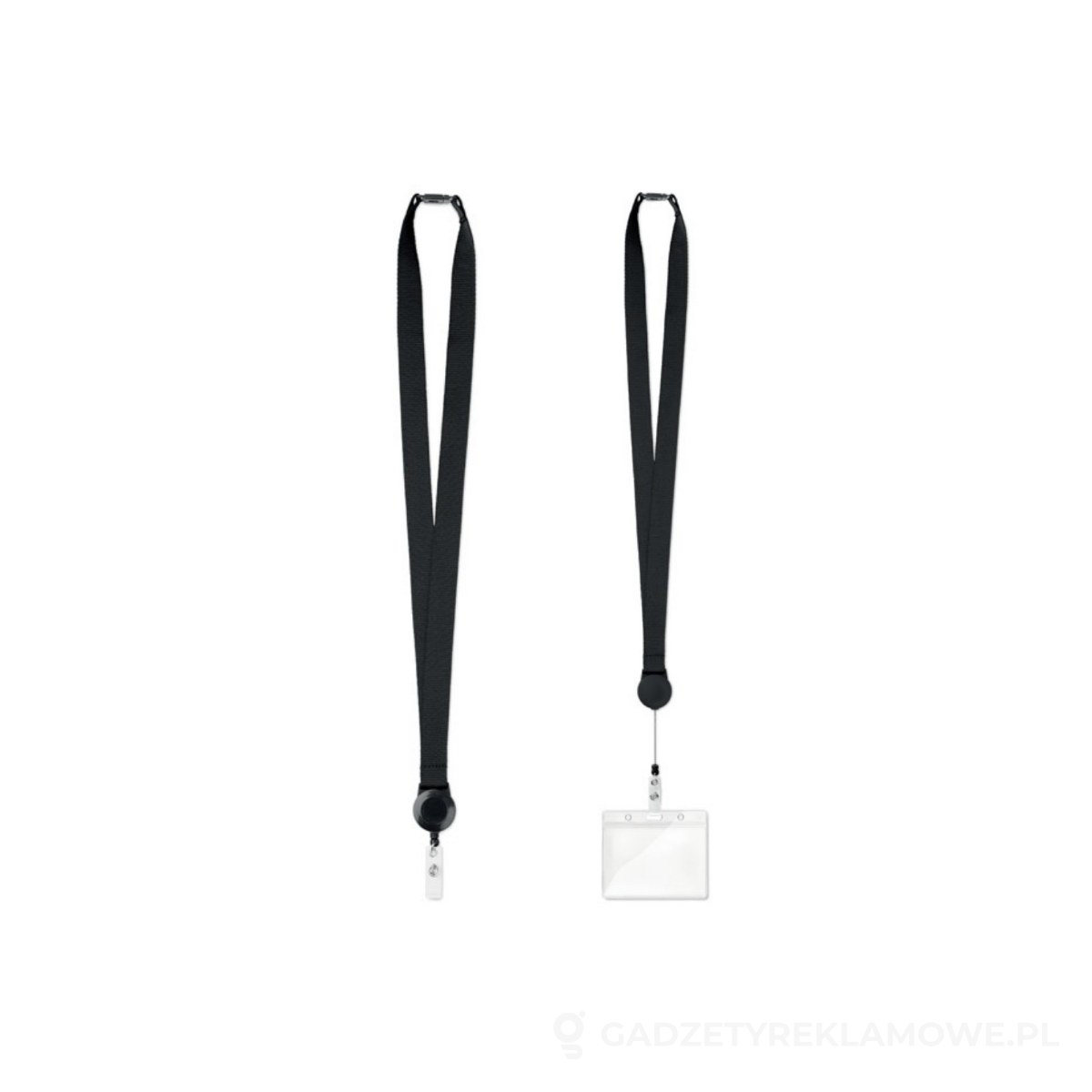 MO9852-03-wariantu-watermark Smycz z wysuwanym uchwytem ZIP LANYARD - czarny – zdjęcia produktu
