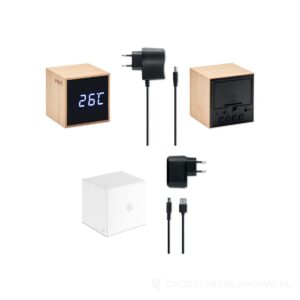 Bambusowy budzik LED MARA CLOCK