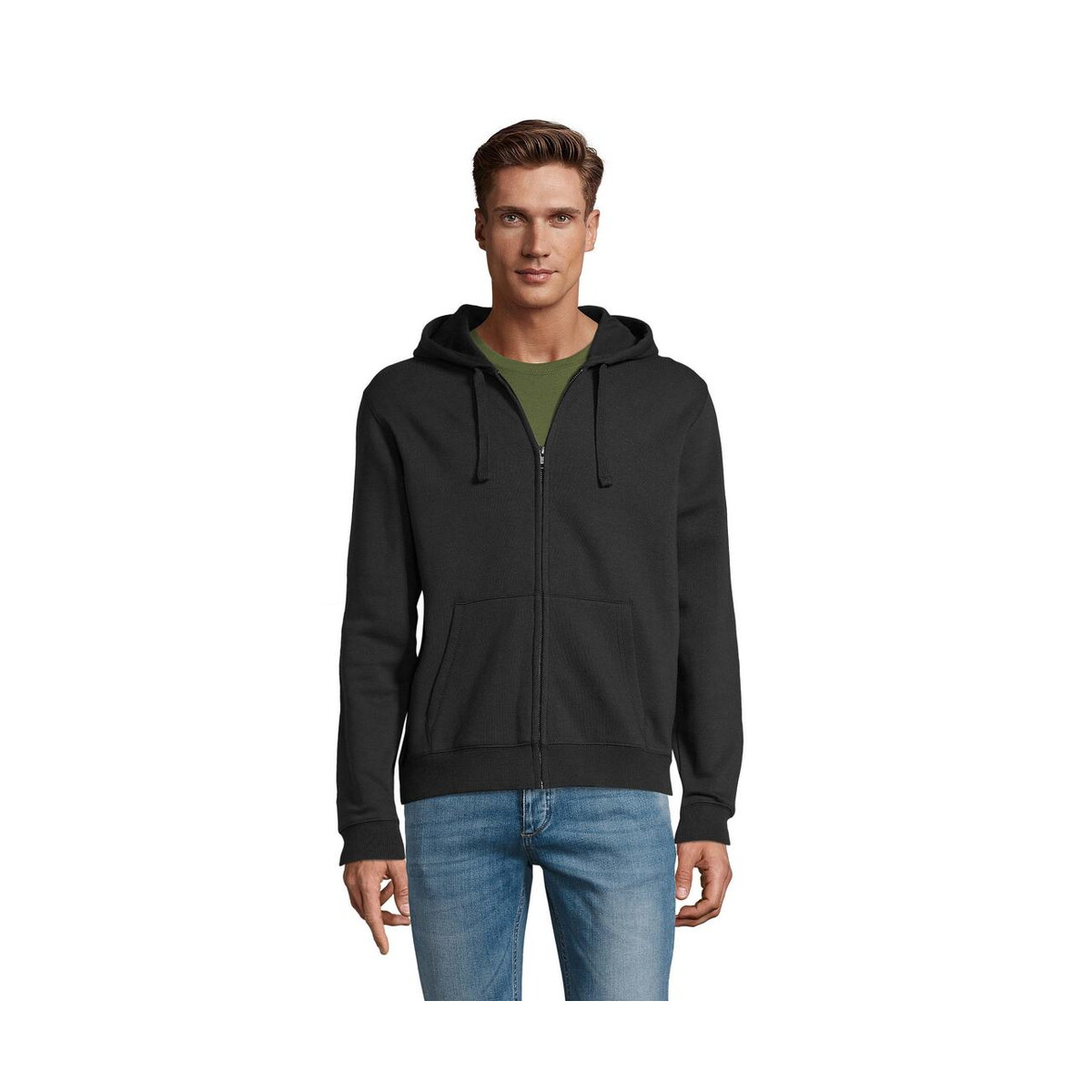 Bluzy z logo – spike hood męskie 280gr spike men s03105-bk SPIKE HOOD Męskie 280gr SPIKE MEN s03105-bk