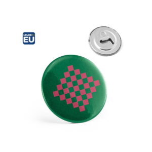 Button P'IN 12. Button P'IN 12. Okrągła przypinka magnetyczna z otwieraczem do butelek 73132_set