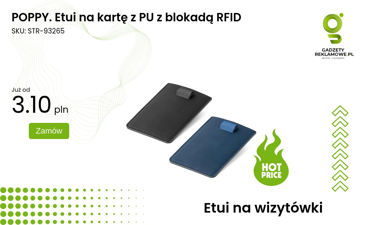 POPPY. Etui na kartę z PU z blokadą RFID Etui na kartę z PU z blokadą RFID POPPY
