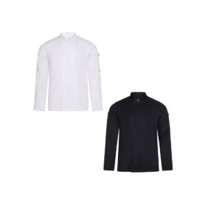 VL AGNI. Kurtka kucharska unisex (190 g/m²) z bawełny (35%) i poliestru z recyklingu (65%) 36161_set