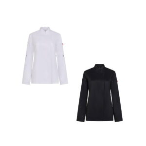 VL THOTH. Kobieca bluza kuchenna (190 g/m²) wykonana z bawełny (35%) i poliestru z recyklingu (65%) 36160_set