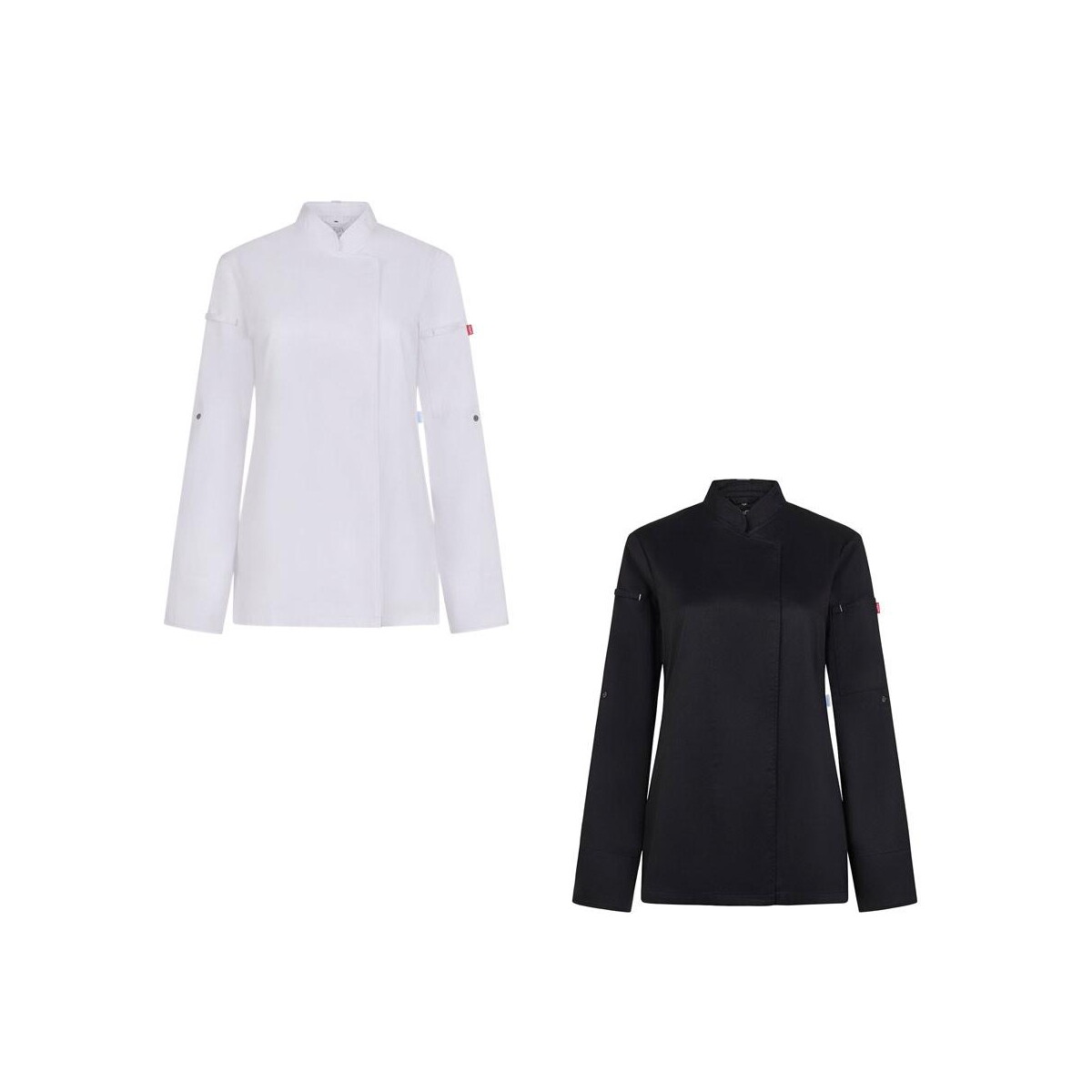 Fartuchy z logo – vl thoth. kobieca bluza kuchenna (190 g/m²) wykonana z bawełny (35%) i poliestru z recyklingu (65%) 36160_set VL THOTH. Kobieca bluza kuchenna (190 g/m²) wykonana z bawełny (35%) i poliestru z recyklingu (65%) 36160_set