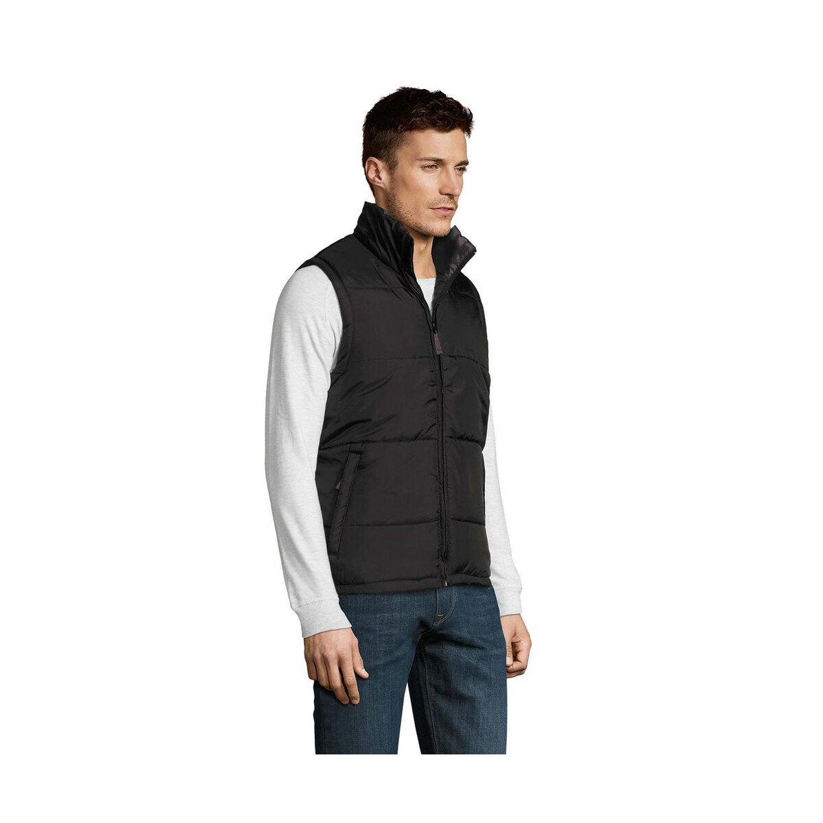 Kamizelki z logo – pikowana kamizelka warm warm s44002-bk-side Pikowana kamizelka WARM WARM s44002-bk-side