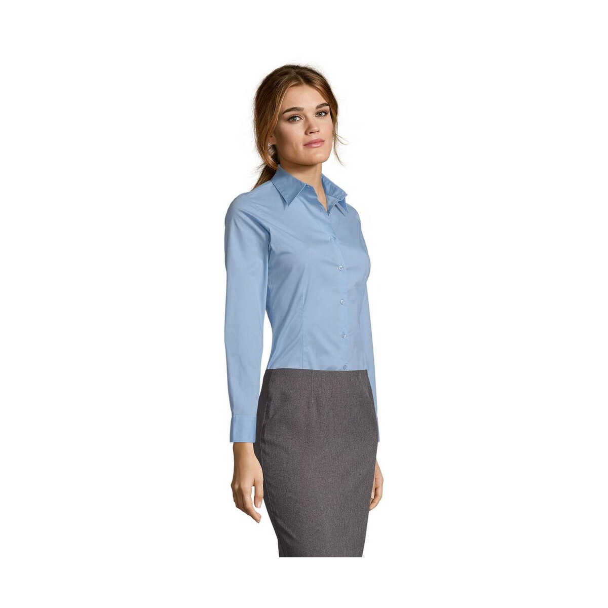 Koszule z logo – eden damska koszula 140g eden s17015-bf-side EDEN damska koszula 140g EDEN s17015-bf-side