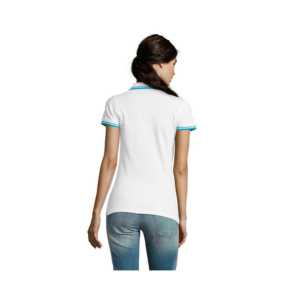 Koszulki polo z logo – pasadena damskie polo 200g pasadena women s00578-qu-back PASADENA damskie polo 200g PASADENA WOMEN s00578-qu-back