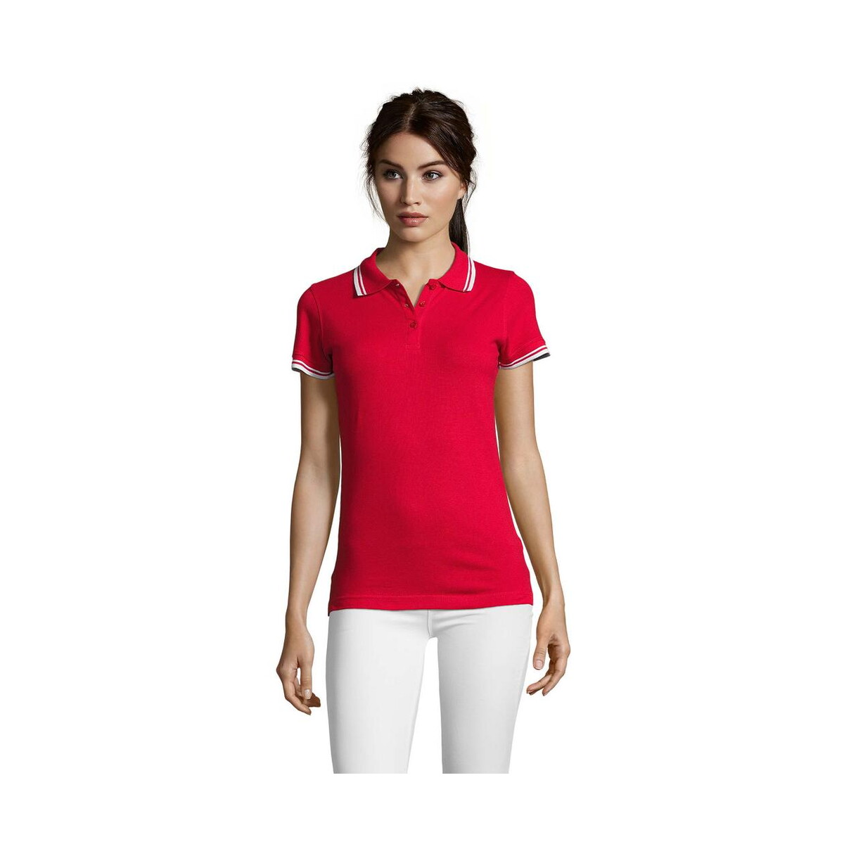 Koszulki polo z logo – pasadena damskie polo 200g pasadena women s00578-re PASADENA damskie polo 200g PASADENA WOMEN s00578-re