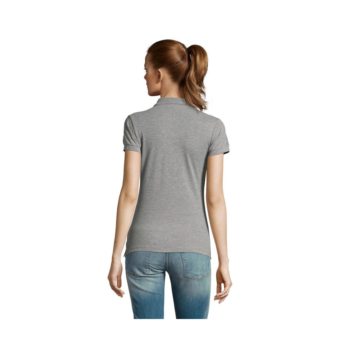 Koszulki polo z logo – passion damskie polo 170g passion s11338-gy-back PASSION Damskie POLO 170g PASSION s11338-gy-back