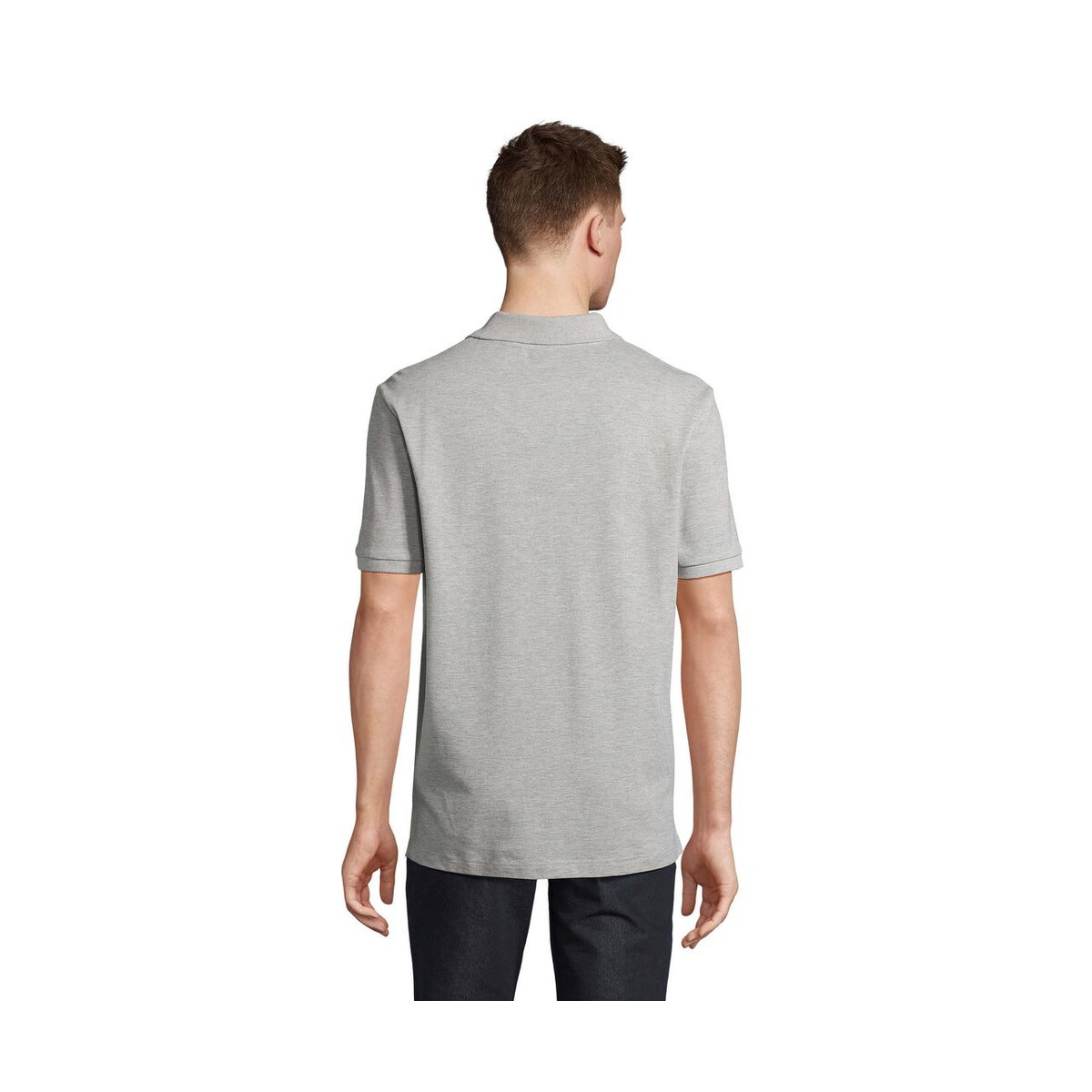 Koszulki polo z logo – pegase polo organic 210g pegase s04242-gy-back PEGASE Polo Organic 210g PEGASE s04242-gy-back