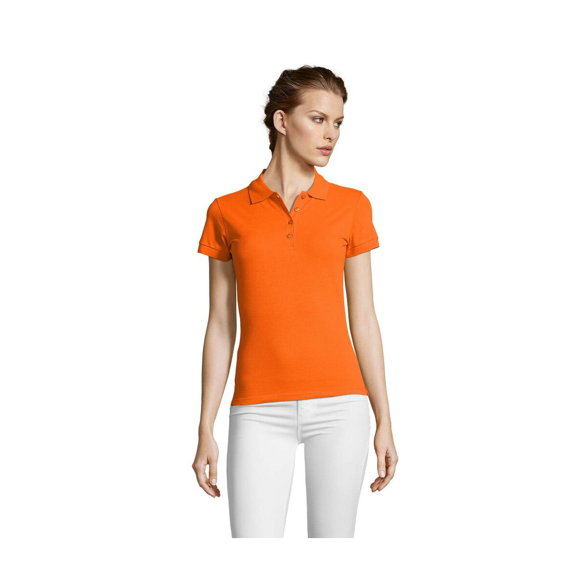 Koszulki polo z logo – people damskie polo 210g people s11310-or PEOPLE Damskie POLO 210g PEOPLE s11310-or