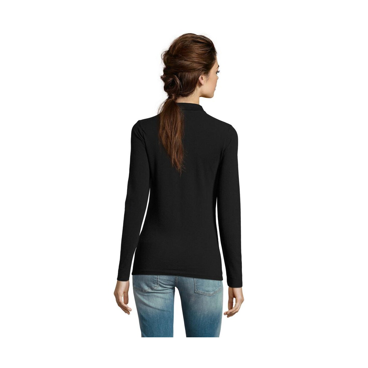 Koszulki polo z logo – perfect damskie lsl polo180 perfect lsl women s02083-bk-back PERFECT Damskie LSL POLO180 PERFECT LSL WOMEN s02083-bk-back