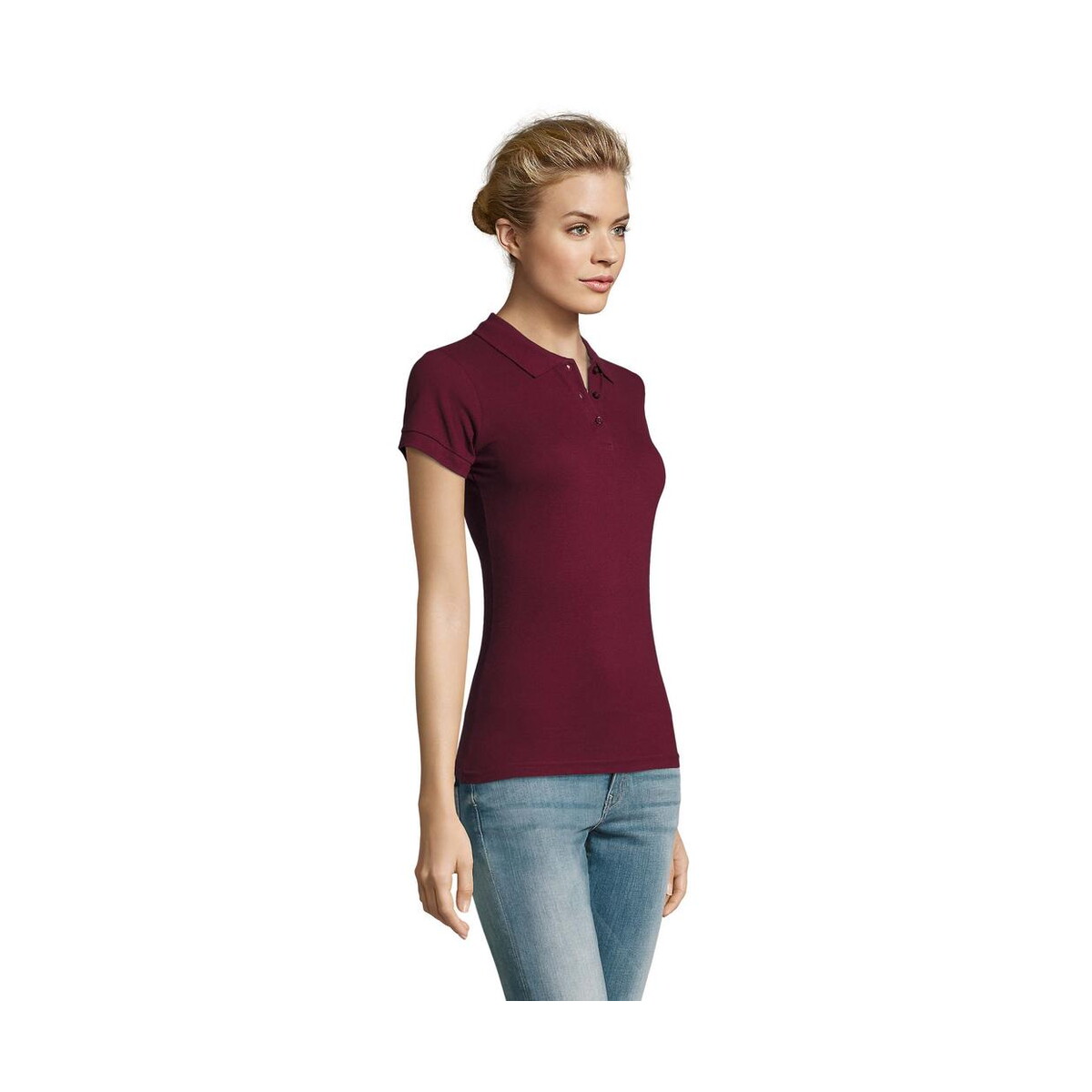 Koszulki polo z logo – perfect damskie polo 180g perfect women s11347-bg-side PERFECT Damskie POLO 180g PERFECT WOMEN s11347-bg-side