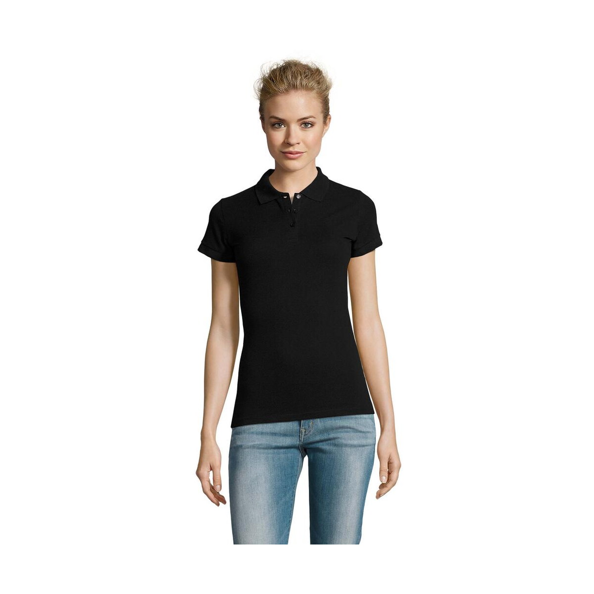 Koszulki polo z logo – perfect damskie polo 180g perfect women s11347-bk PERFECT Damskie POLO 180g PERFECT WOMEN s11347-bk