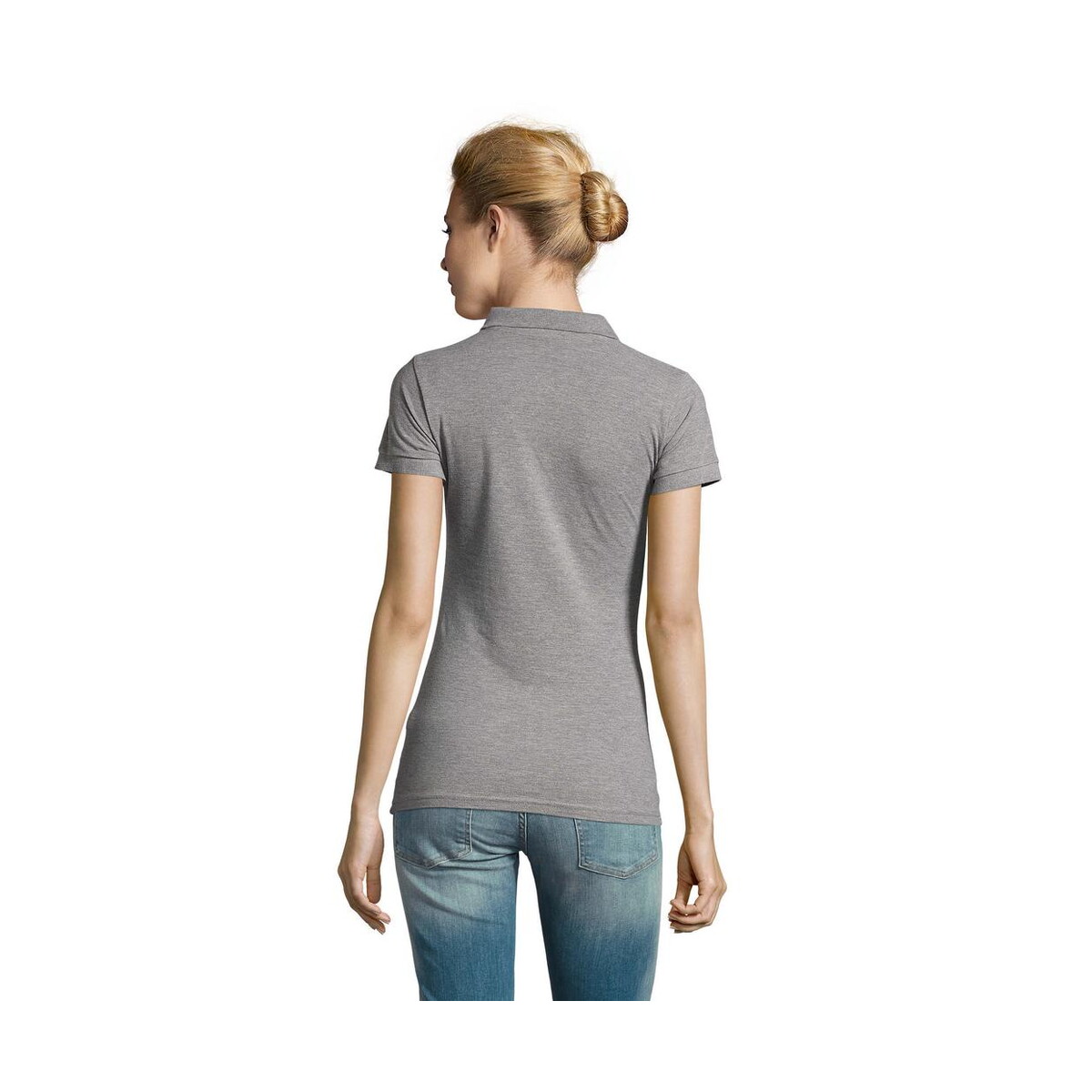Koszulki polo z logo – perfect damskie polo 180g perfect women s11347-gy-back PERFECT Damskie POLO 180g PERFECT WOMEN s11347-gy-back