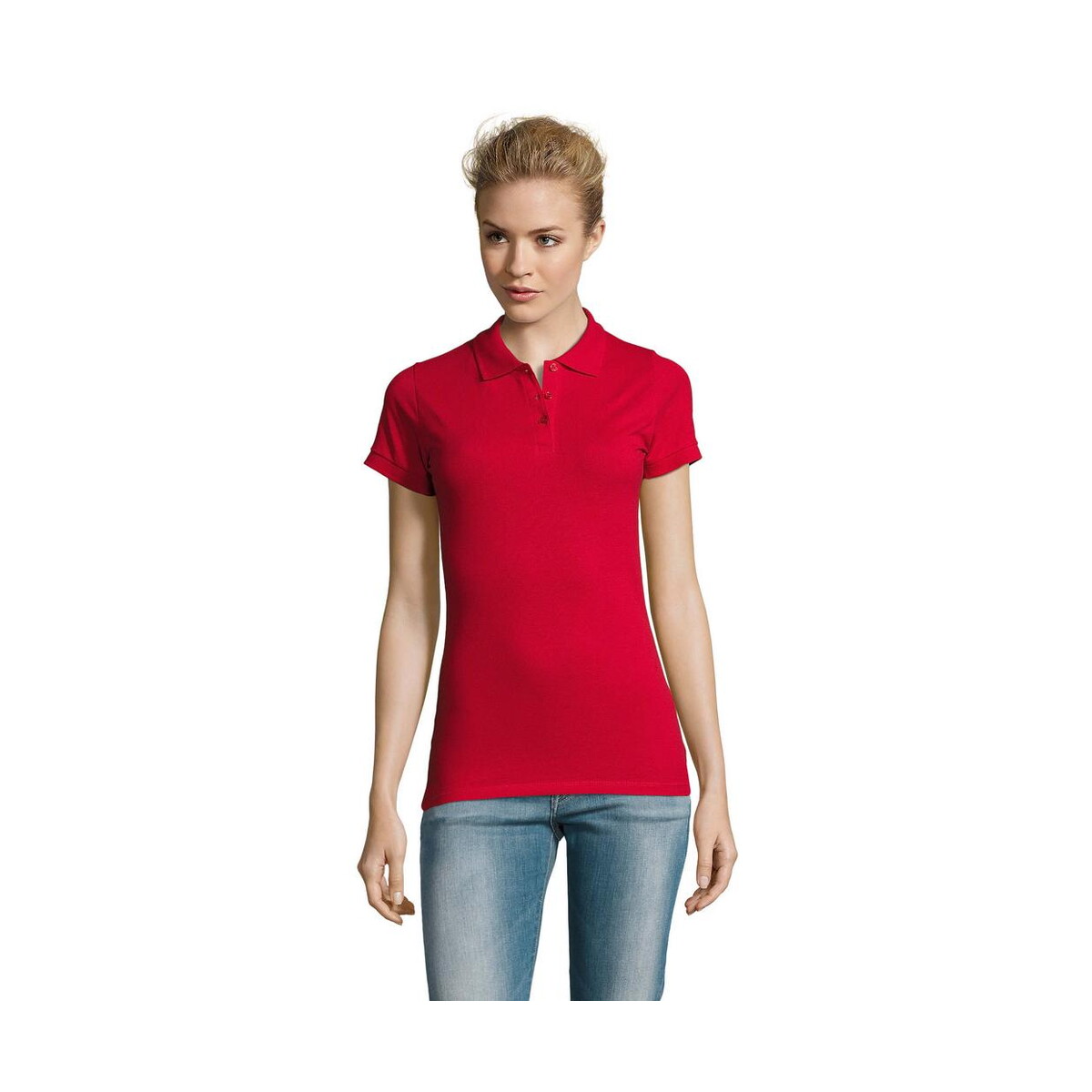 Koszulki polo z logo – perfect damskie polo 180g perfect women s11347-rd PERFECT Damskie POLO 180g PERFECT WOMEN s11347-rd