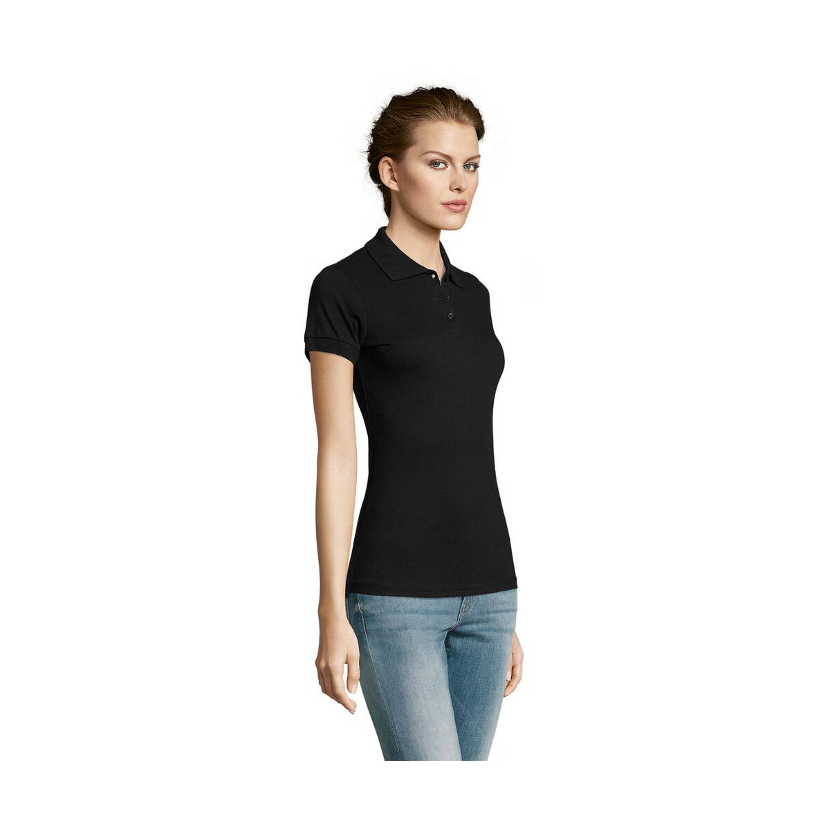 Koszulki polo z logo – prime damskie polo 200g prime women s00573-bk-side PRIME Damskie POLO 200g PRIME WOMEN s00573-bk-side