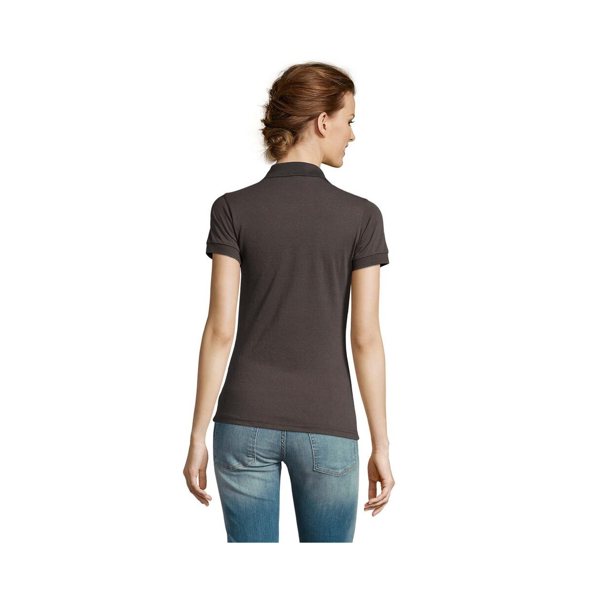 Koszulki polo z logo – prime damskie polo 200g prime women s00573-dg-back PRIME Damskie POLO 200g PRIME WOMEN s00573-dg-back