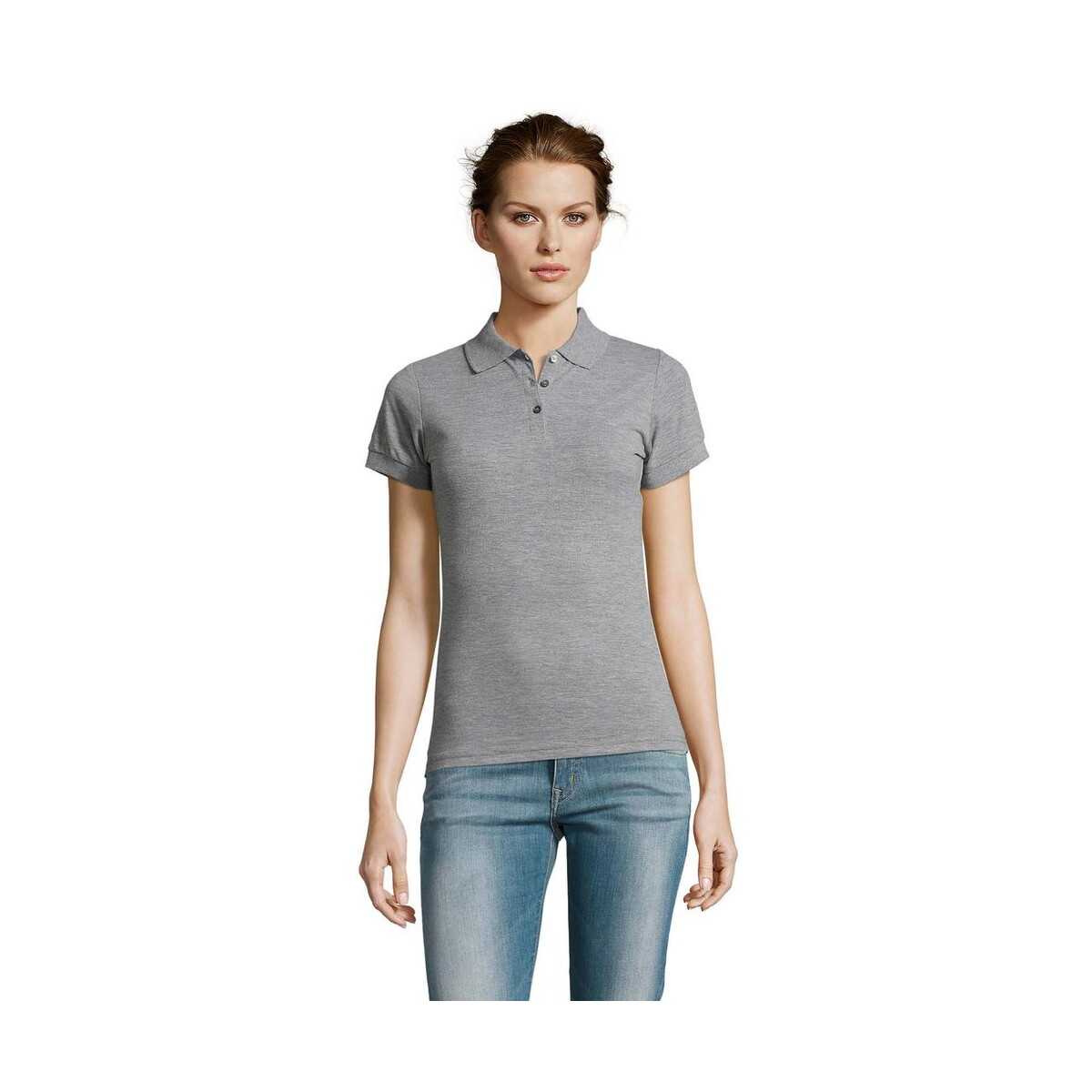 Koszulki polo z logo – prime damskie polo 200g prime women s00573-gy PRIME Damskie POLO 200g PRIME WOMEN s00573-gy