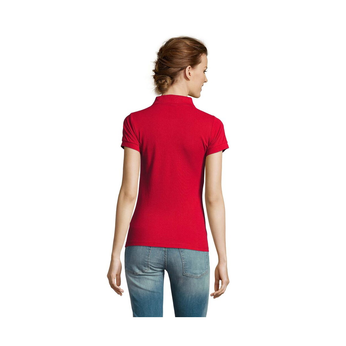 Koszulki polo z logo – prime damskie polo 200g prime women s00573-rd-back PRIME Damskie POLO 200g PRIME WOMEN s00573-rd-back