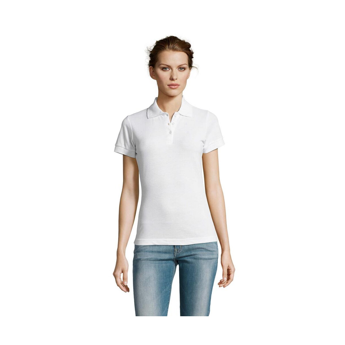 Koszulki polo z logo – prime damskie polo 200g prime women s00573-wh PRIME Damskie POLO 200g PRIME WOMEN s00573-wh