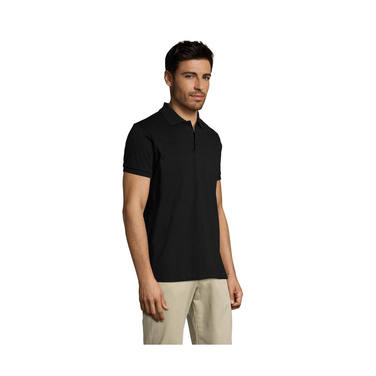 Koszulki polo z logo – prime męskie polo 200g prime men s00571-bk-side PRIME Męskie polo 200g PRIME MEN s00571-bk-side
