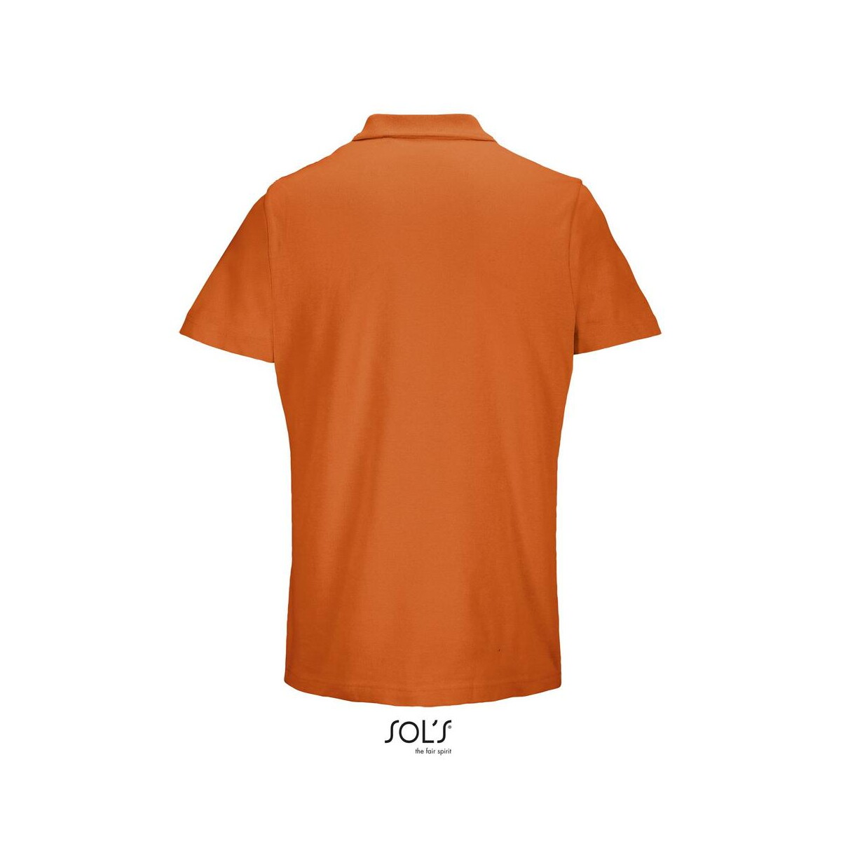 Koszulki polo z logo – pulse unisex polo pulse s04502-or-back PULSE UNISEX POLO PULSE s04502-or-back
