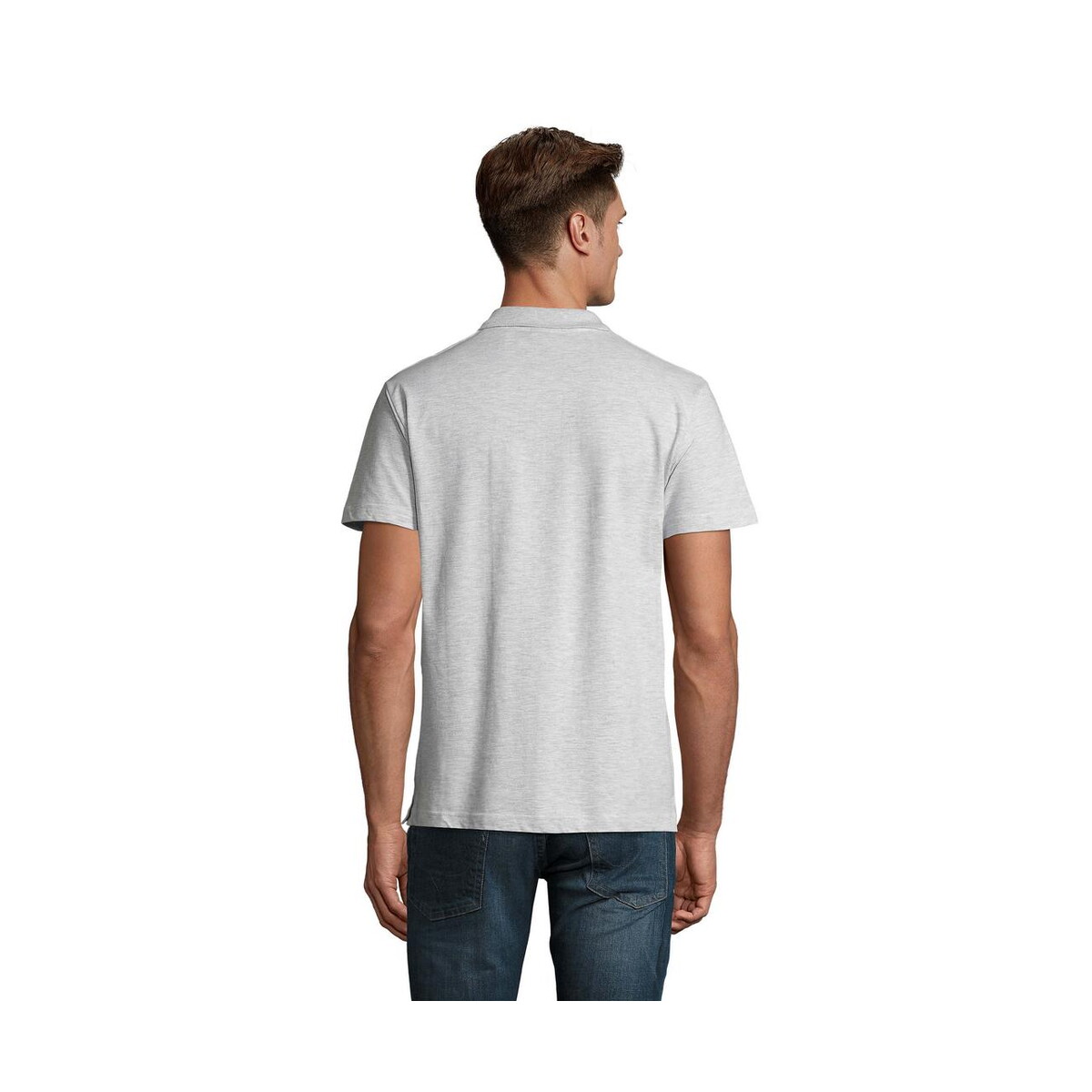 Koszulki polo z logo – spring ii men polo 210g spring ii s11362-as-back SPRING II MEN Polo 210g SPRING II s11362-as-back