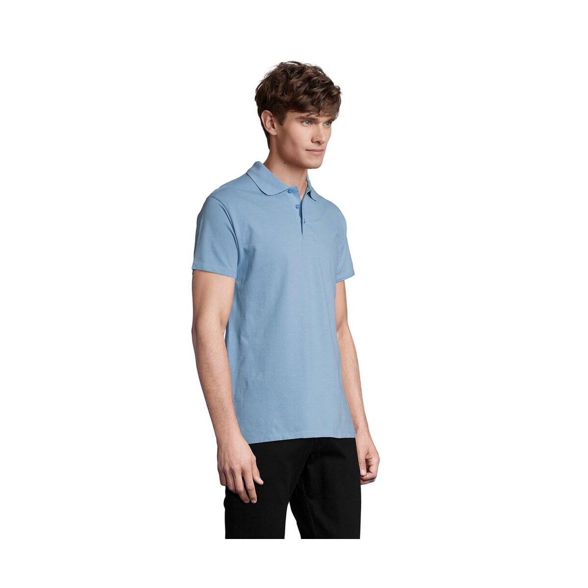 Koszulki polo z logo – spring ii men polo 210g spring ii s11362-sp-side SPRING II MEN Polo 210g SPRING II s11362-sp-side
