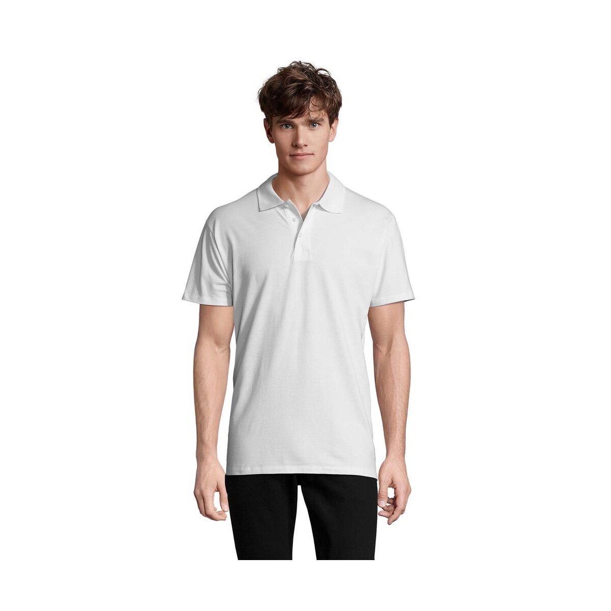 Koszulki polo z logo – spring ii men polo 210g spring ii s11362-wh SPRING II MEN Polo 210g SPRING II s11362-wh