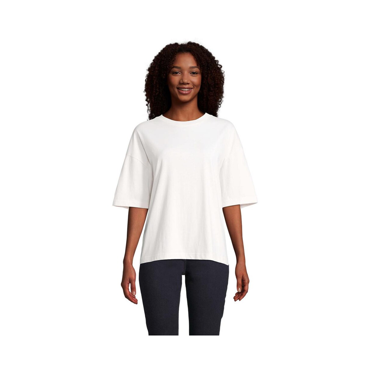 Koszulki z logo – boxy women t-shirt oversize boxy women s03807-ww BOXY WOMEN T-SHIRT OVERSIZE BOXY WOMEN s03807-ww