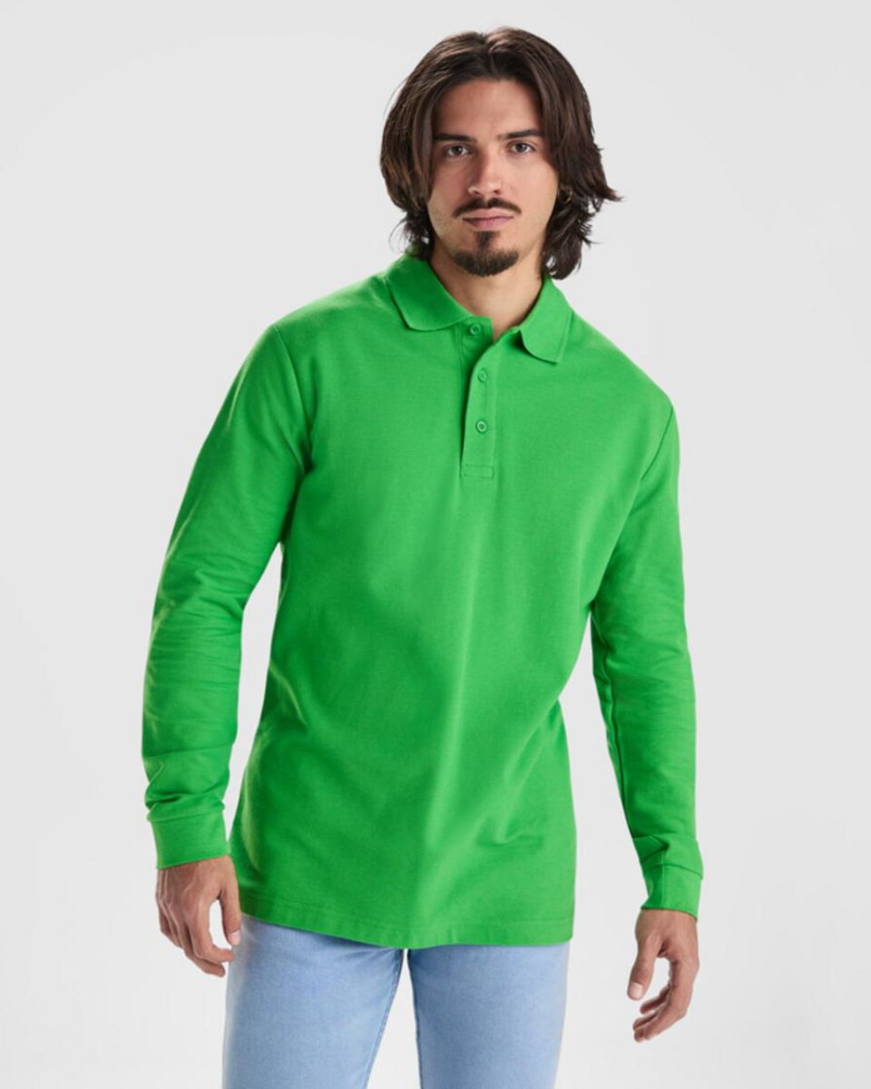 Koszulki z logo – estrella koszulka męska polo z długim rękawem r66351b_m1 Estrella koszulka męska polo z długim rękawem r66351b_m1