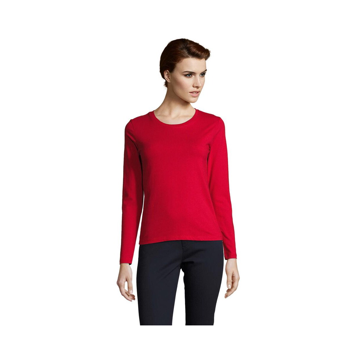 Koszulki z logo – imperial damska bluzka 190 imperial lsl women s02075-rd IMPERIAL damska bluzka 190 IMPERIAL LSL WOMEN s02075-rd