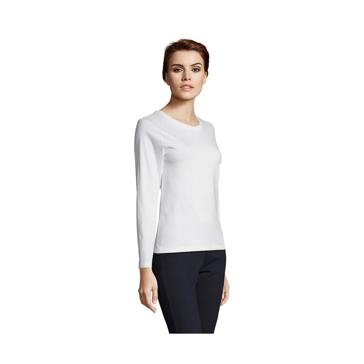Koszulki z logo – imperial damska bluzka 190 imperial lsl women s02075-wh-side IMPERIAL damska bluzka 190 IMPERIAL LSL WOMEN s02075-wh-side