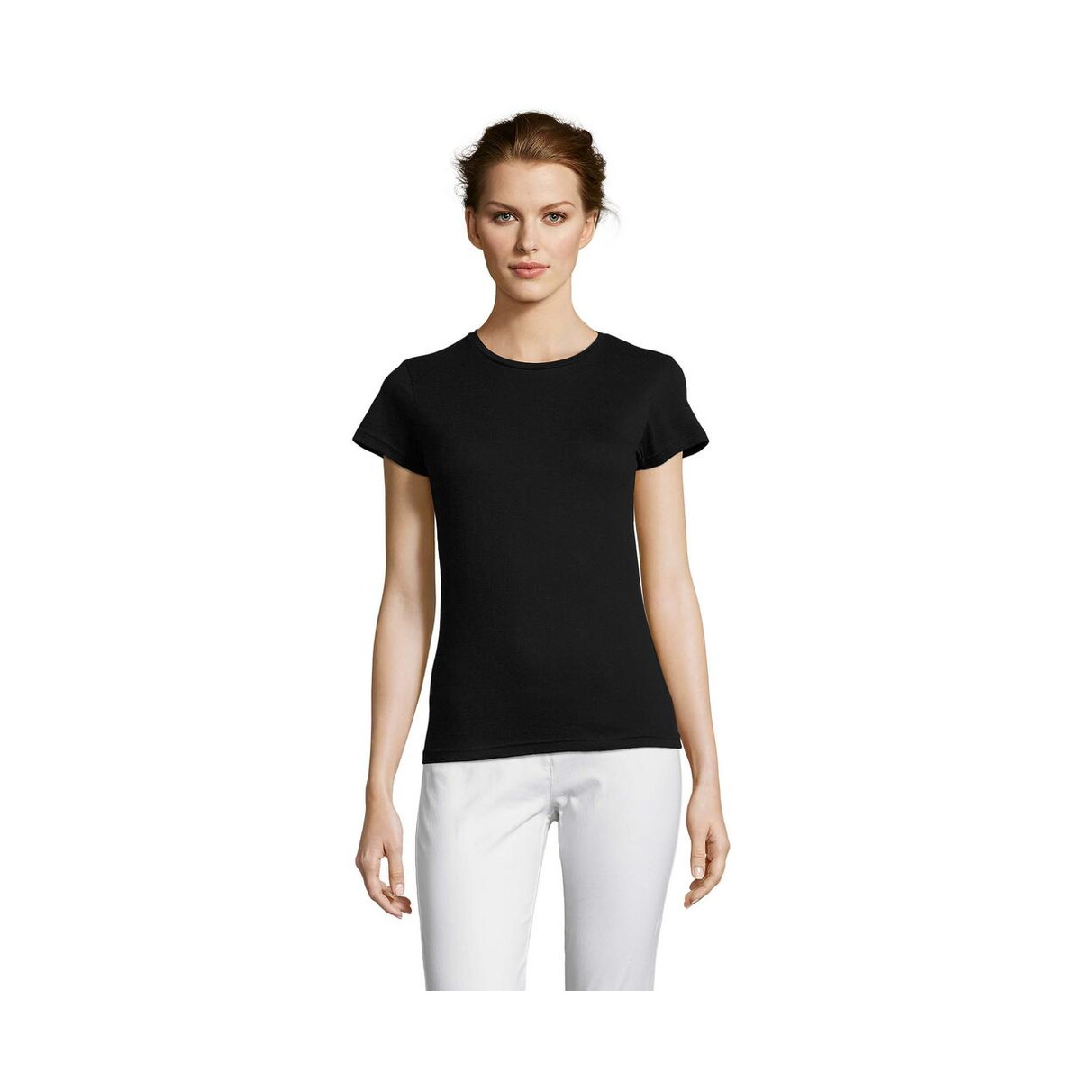 Koszulki z logo – miss damski t-shirt 150g miss s11386-db MISS Damski T-SHIRT 150g MISS s11386-db