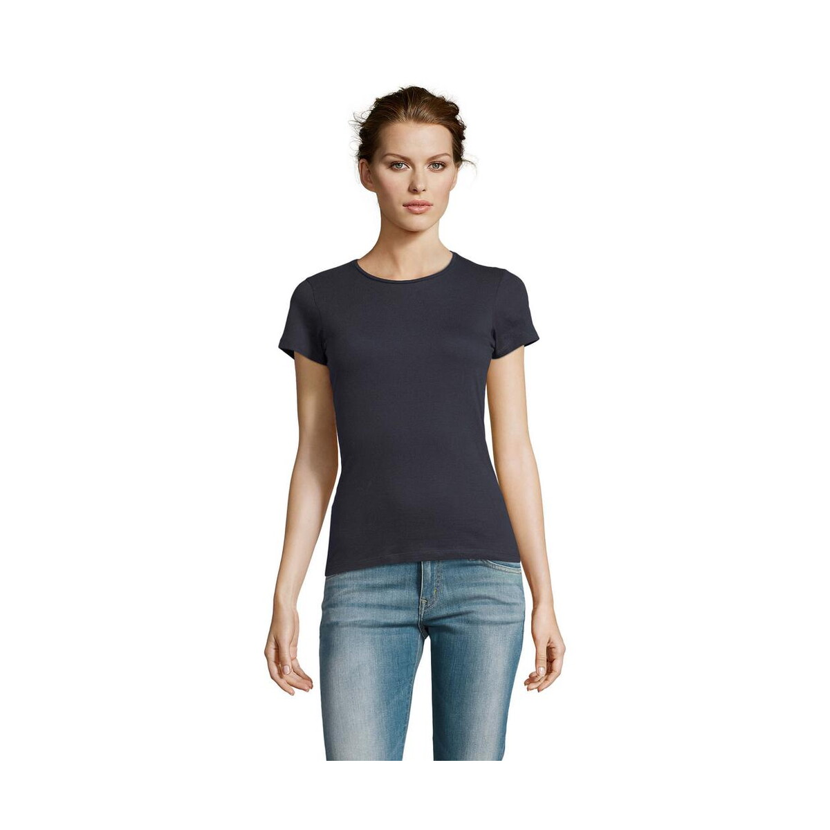 Koszulki z logo – miss damski t-shirt 150g miss s11386-ny MISS Damski T-SHIRT 150g MISS s11386-ny