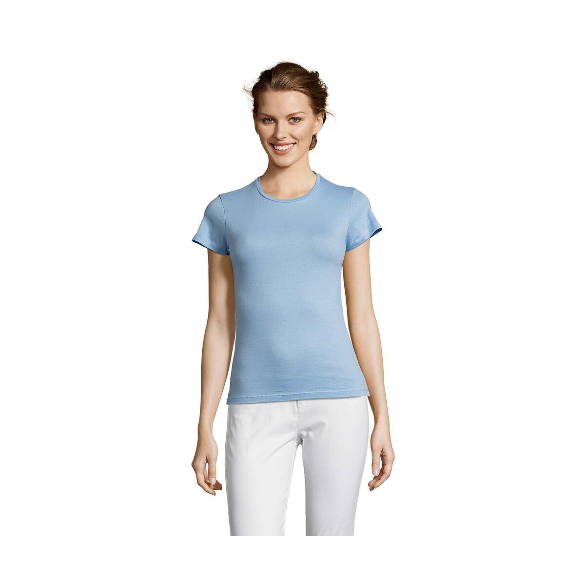 Koszulki z logo – miss damski t-shirt 150g miss s11386-sk MISS Damski T-SHIRT 150g MISS s11386-sk