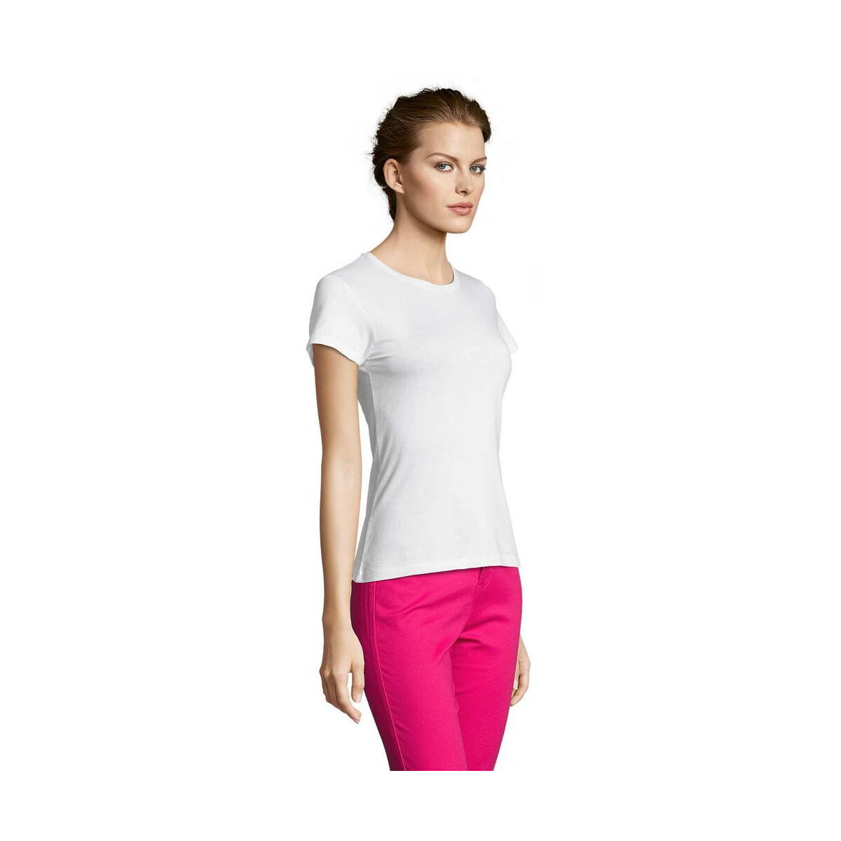 Koszulki z logo – miss damski t-shirt 150g miss s11386-wh-side MISS Damski T-SHIRT 150g MISS s11386-wh-side