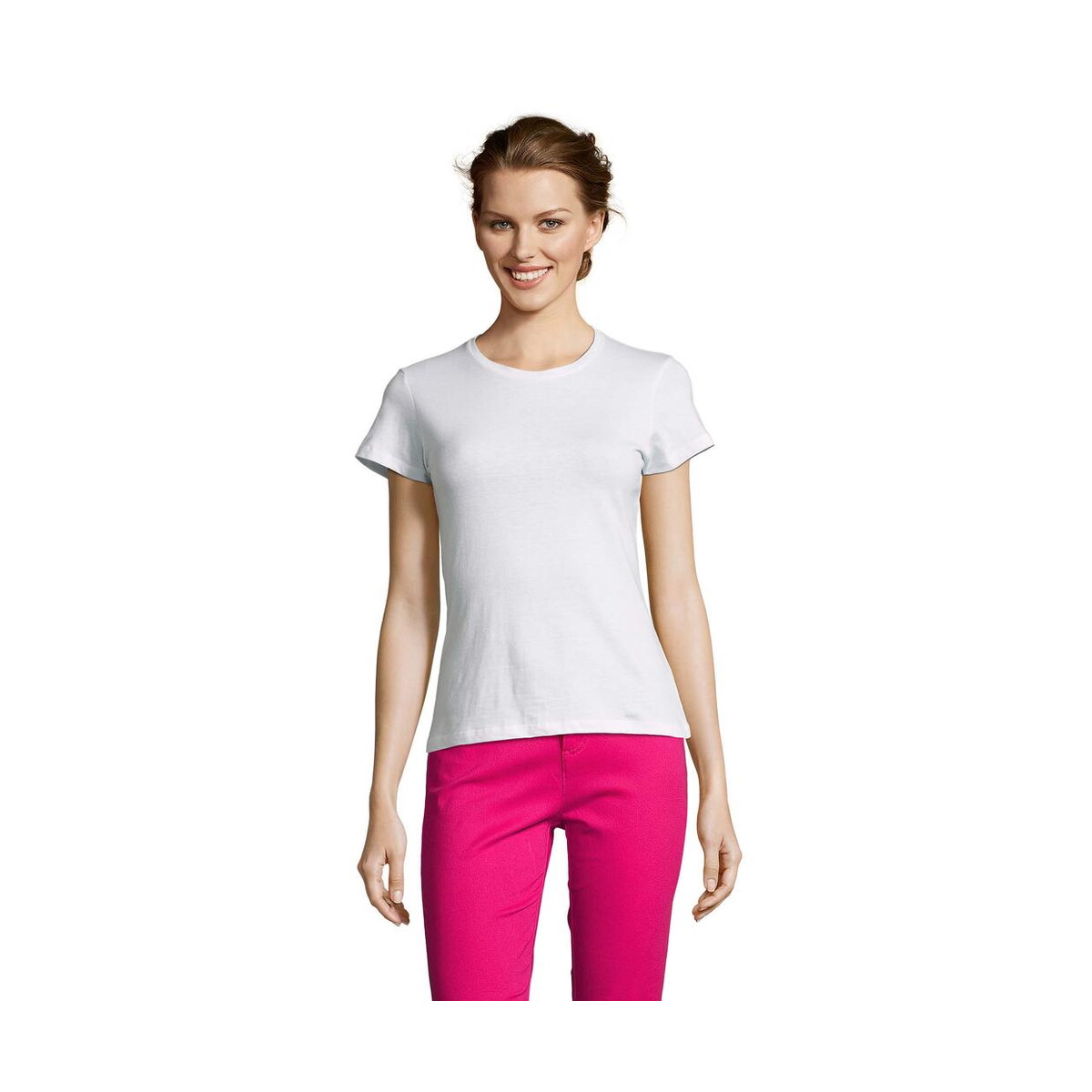 Koszulki z logo – miss damski t-shirt 150g miss s11386-wh MISS Damski T-SHIRT 150g MISS s11386-wh