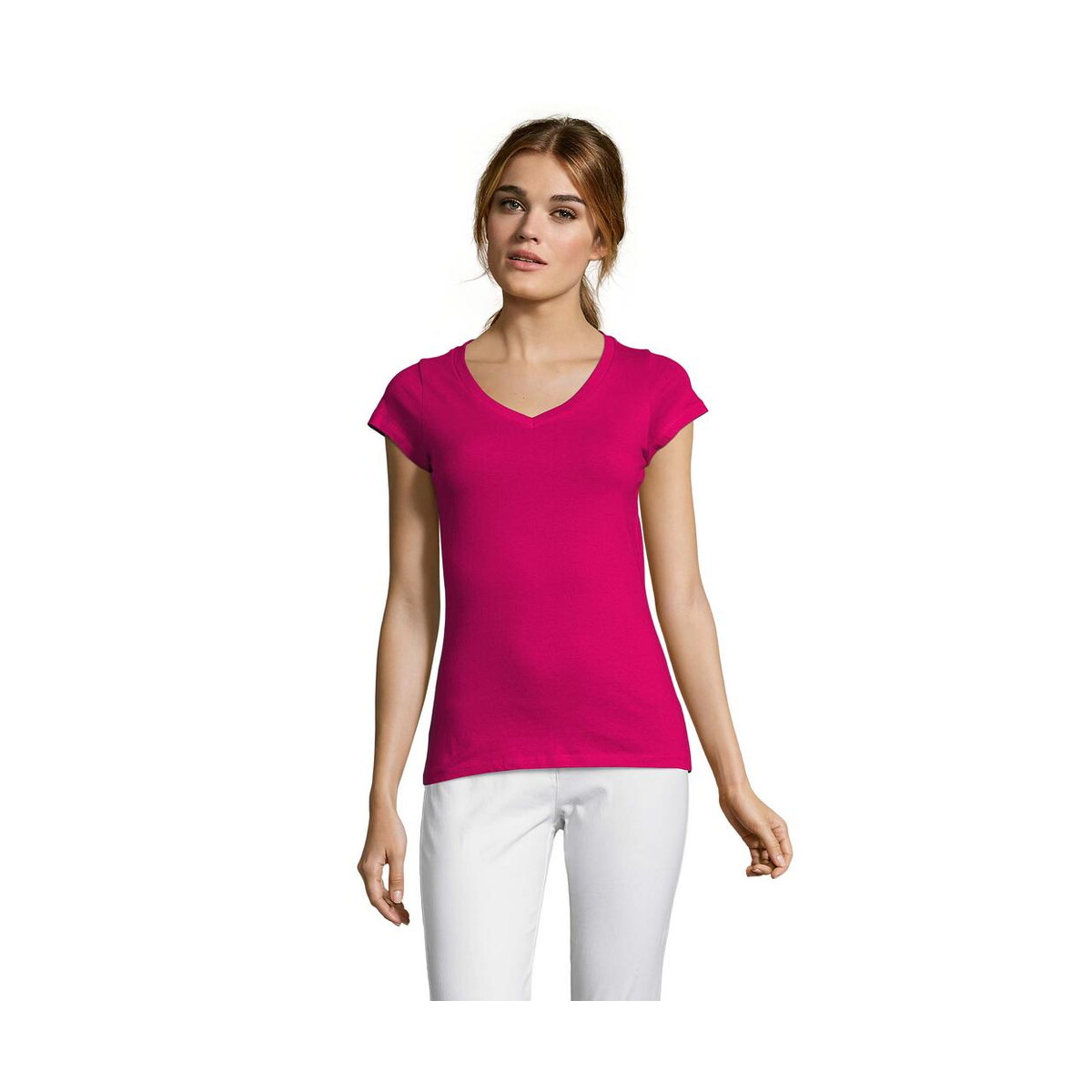 Koszulki z logo – moon damski t-shirt 150g moon s11388-fu MOON Damski T-SHIRT 150g MOON s11388-fu
