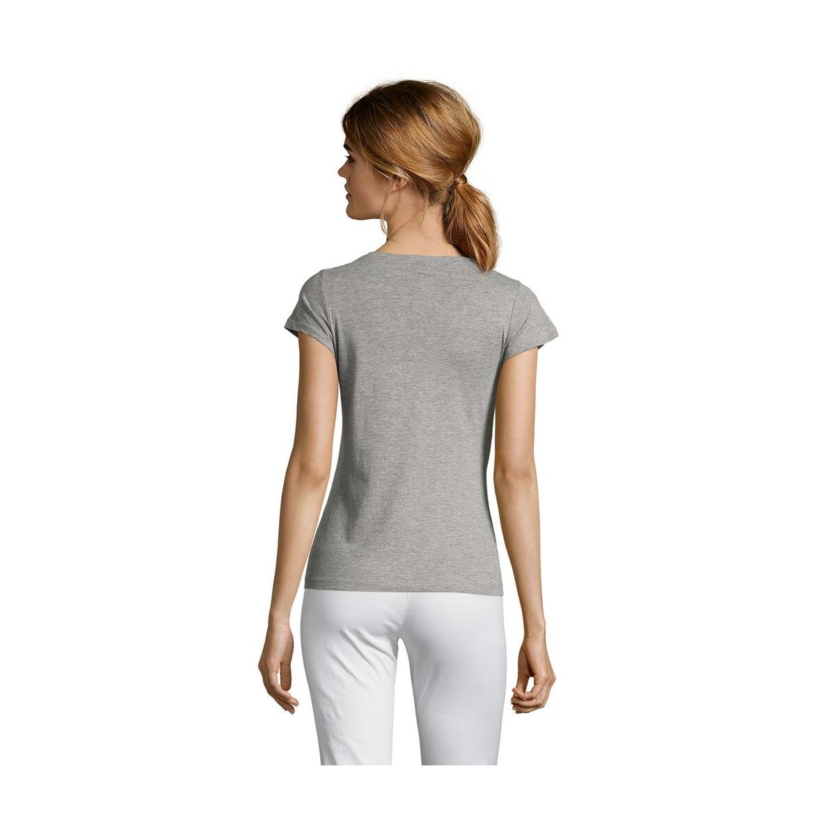 Koszulki z logo – moon damski t-shirt 150g moon s11388-gm-back MOON Damski T-SHIRT 150g MOON s11388-gm-back